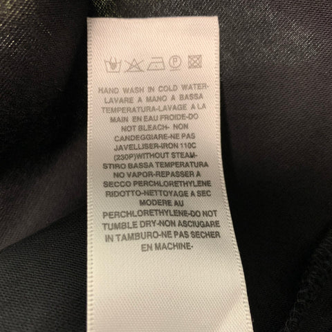 DRKSHDW Size M Black White Contrast Stitch Cotton Turtleneck Pullover