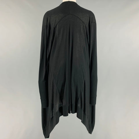 Y-3 Size M Black Polyester Viscose Hidden Buttons Cardigan