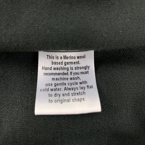 SEARCH AND STATE Size L Black Merino Wool Zip Up Jacket