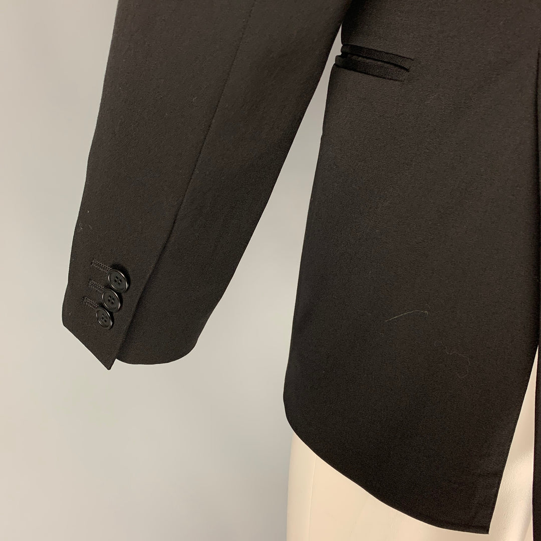 FENDI Size 40 Regular Black Wool Notch Lapel Sport Coat