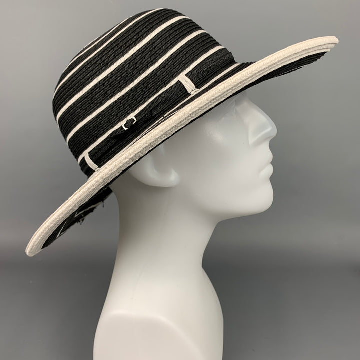 SAN DIEGO HAT Co. One Size Black & White Stripe Polyester Paper Hat
