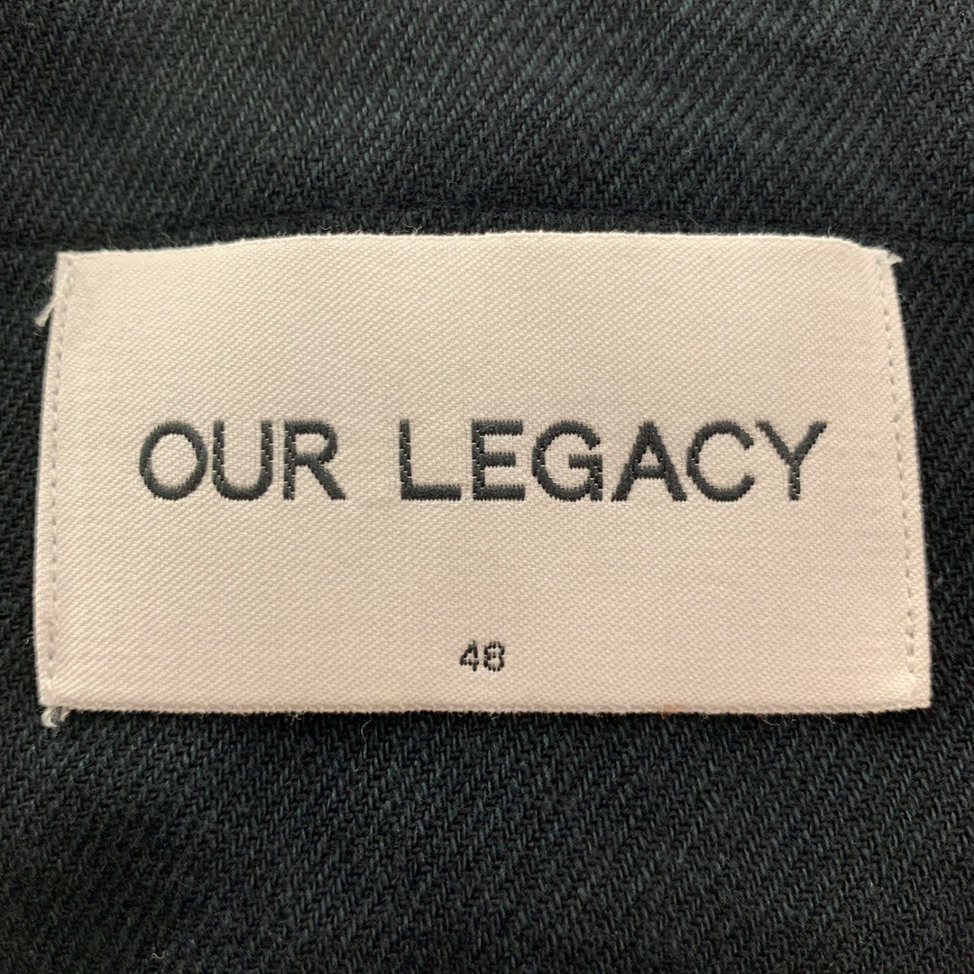 OUR LEGACY Size 38 Black Wool Blend Single Breasted Suit