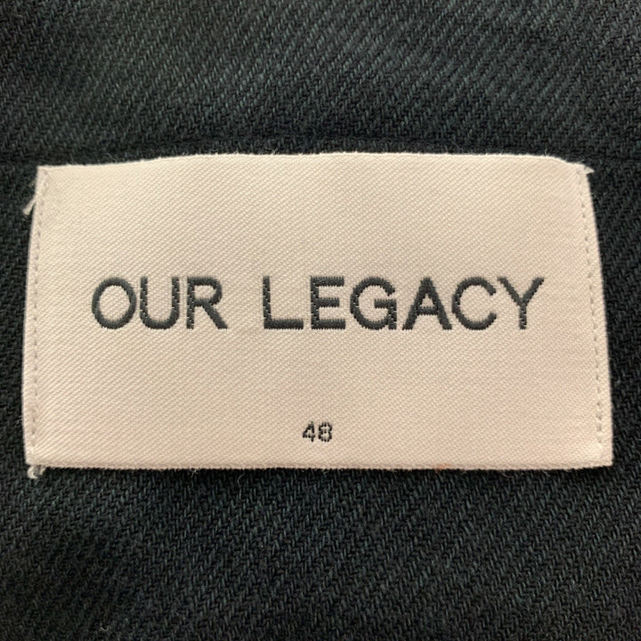 OUR LEGACY Size 38 Black Wool Blend Single Breasted Suit