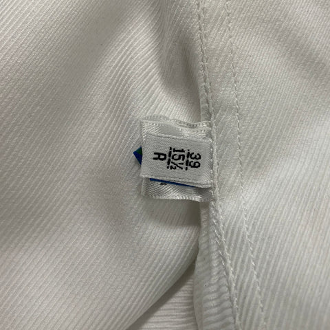 ARMANI COLLEZIONI Size M Solid Button Up White Cotton Long Sleeve Shirt