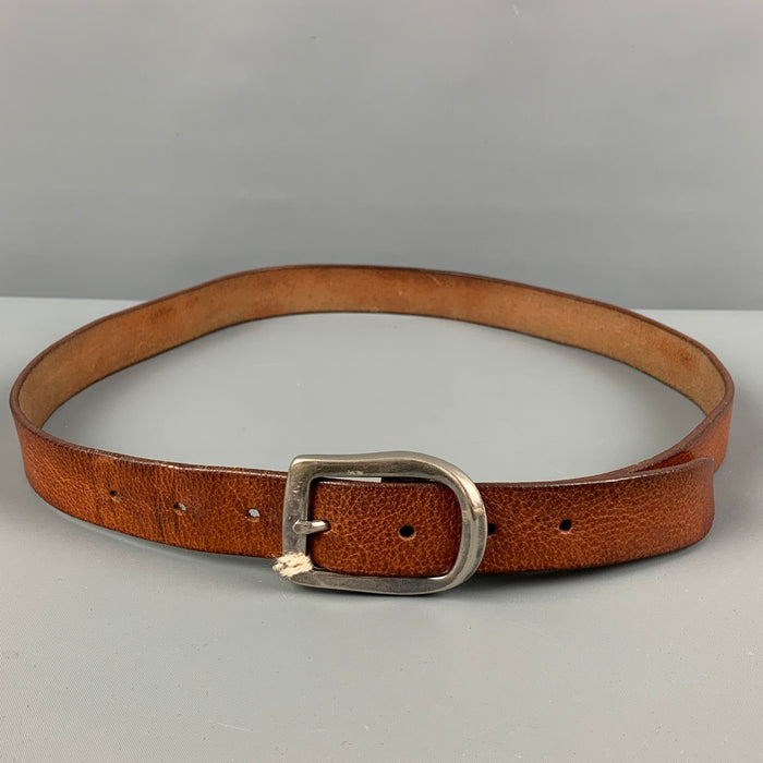BRUNELLO CUCINELLI Size 33 Cognac Leather Belt