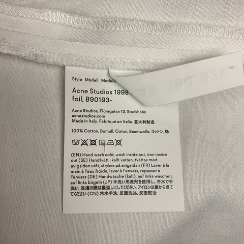 ACNE STUDIOS Size 36 Silver Holographic Cotton Trucker Jacket