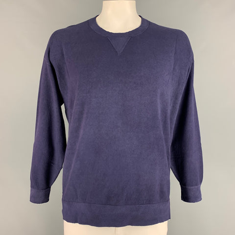 VISVIM Sudadera con cuello redondo de algodón con lavado morado talla L