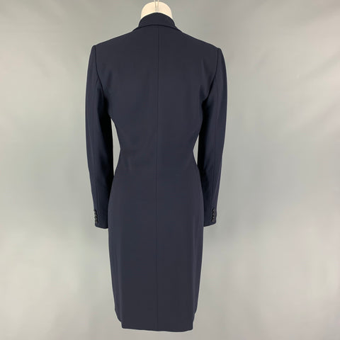RALPH LAUREN Size 6 Navy Wool Double Breasted Coat