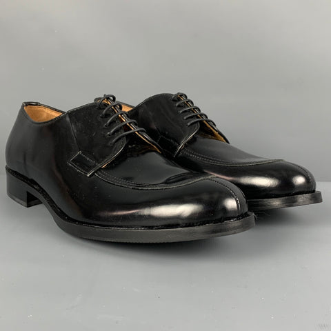 BRUNO MAGLI Taille 9,5 Chaussures à lacets en cuir noir à bout fendu