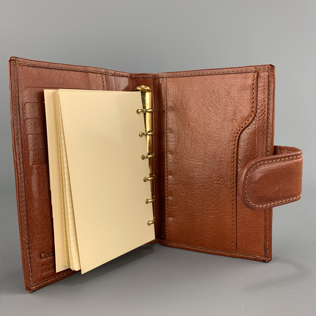 CONTE MAX Tan Leather Phone Contacts Book