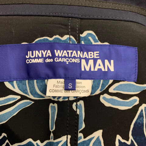 JUNYA WATANABE Size S Navy Wool Notch Lapel Sport Coat