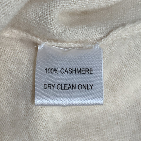 SHIPLEY and HALMOS Size M Cream Cable Knit Cashmere Sweater Vest