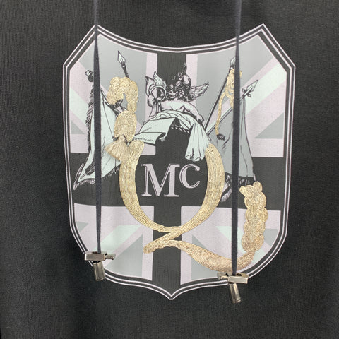 MCQ by ALEXANDER MCQUEEN Size XS Black Embellishment Cotton Hooded Sweatshirt