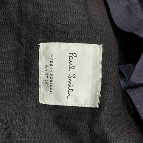 PAUL SMITH Size 30 Black Wool Flat Front Dress Pants