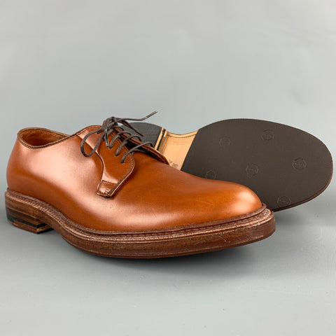 ALDEN Bootmaker Edition Talla 6.5 Zapatos con cordones de cuero tostado 9528