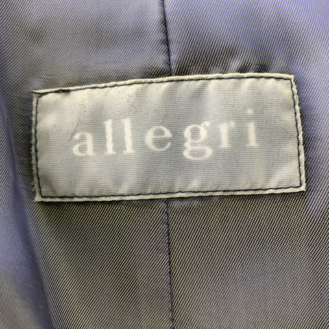 ALLEGRI Size L Black Wool / Rubber Notch Lapel Coat