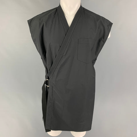 3.1 PHILLIP LIM Size M Black Nylon Cotton Cross Strap Vest