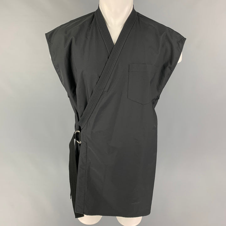 3.1 PHILLIP LIM Size M Black Nylon Cotton Cross Strap Vest