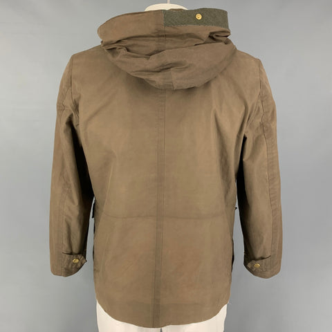 MARC JACOBS Size XS Olive Cotton Hooded Jacket