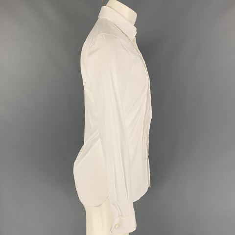 BURBERRY LONDON Taille S Chemise de smoking en coton blanc à manches longues