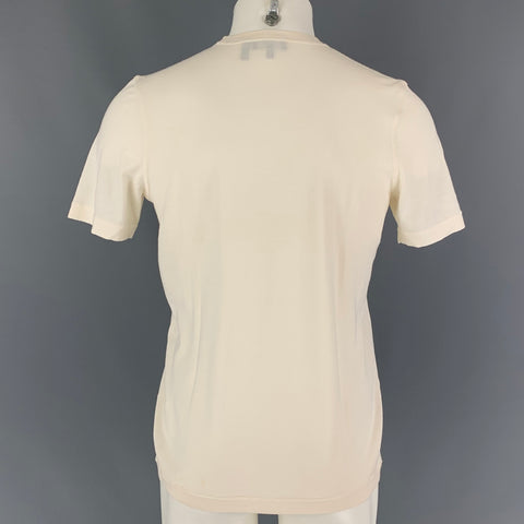 THEORY Size M Beige Wool Crew-Neck T-shirt