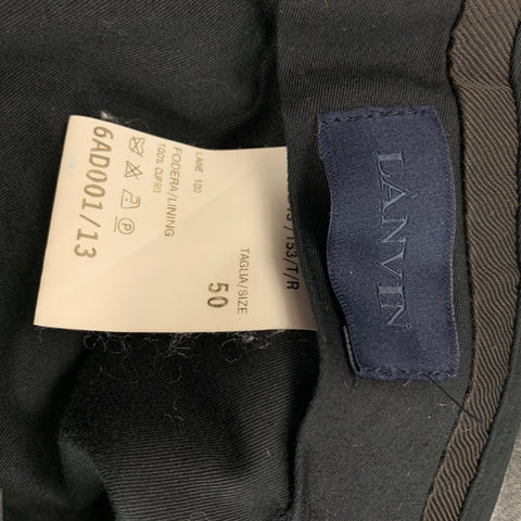 LANVIN Size 40 Gray Wool Notch Lapel Suit