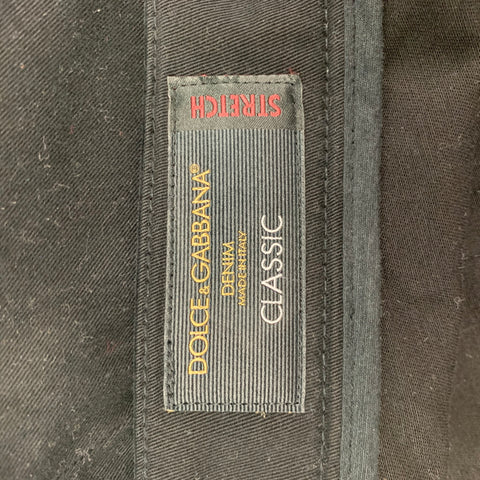DOLCE & GABBANA Stretch Size 34 Black Cotton Jean Cut Casual Pants