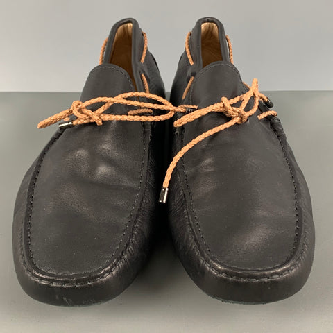 TOD'S Mocasines Drivers de cuero negro talla 10