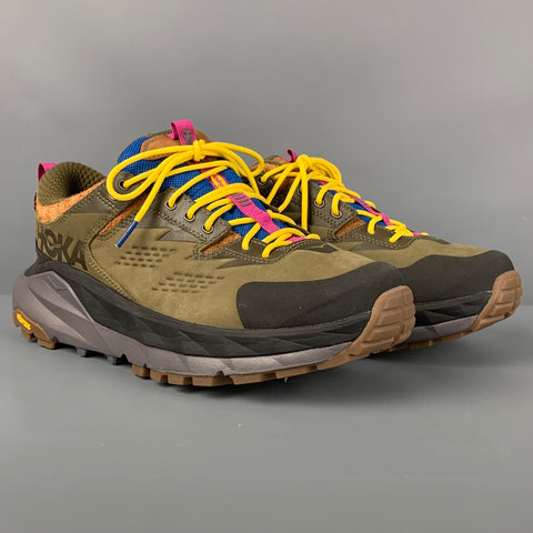 HOKA x Bodega Kaha Size 9.5 Multi-Color Mixed Materials Lace Up Sneakers