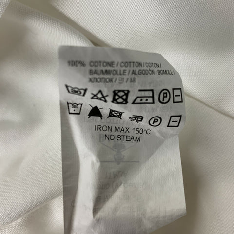 BARENA Taille L Chemise à manches longues en coton uni blanc avec une poche