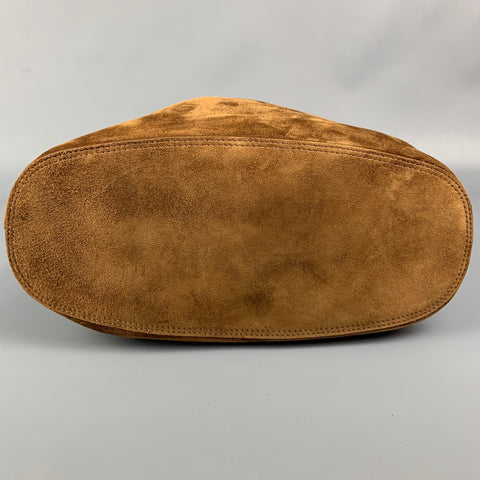 THE ROW Tan Suede Bindle Three Shoulder Bag