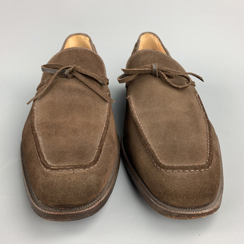 GRAVATI for WILKES BASHFORD Size 7.5 Brown Suede Slip On Loafers