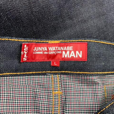 JUNYA WATANABE x LEVI'S Size L Indigo Patchwork Cotton Blend Large Pockets Jeans