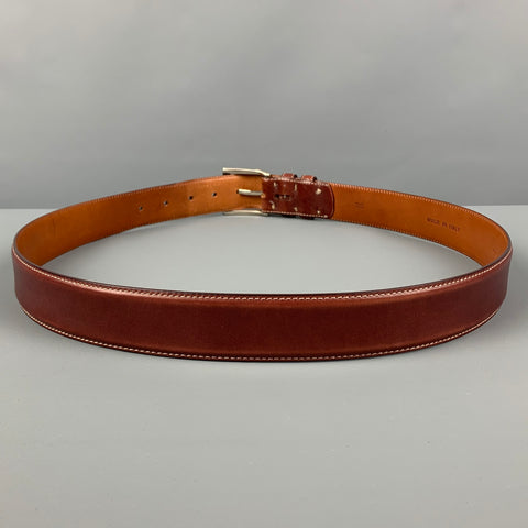 STEFANOBI Size 38 Burgundy Leather Belt
