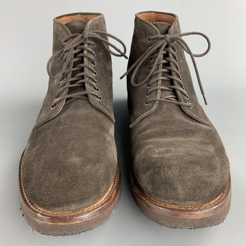 BROOKS BROTHERS Talla 9.5 Botines con cordones marrones