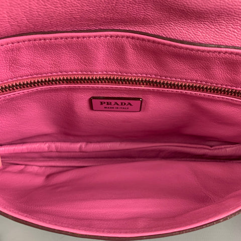 PRADA Sac à bandoulière en daim rose Sac à main