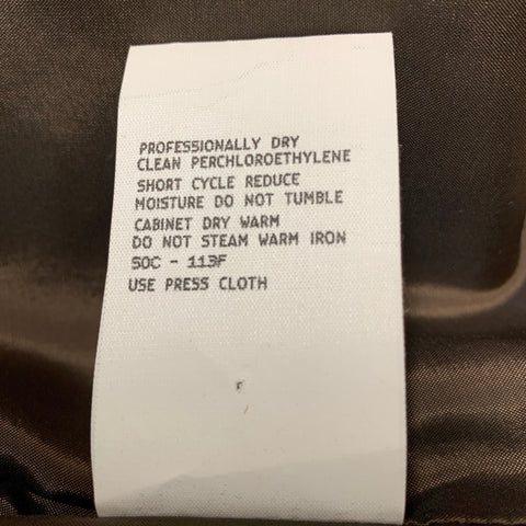 GIORGIO ARMANI Taille 44 Gilet boutonné en coton velours marron