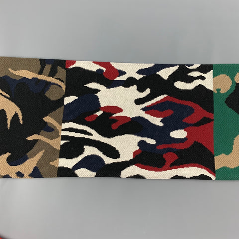 GOSHA RUBCHINSKIY Multi-Color Camoflage Cotton Blend Knitt Scarf