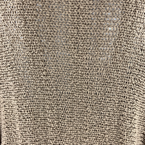RALPH LAUREN Size M/L Tan Knitted Cotton Shrug Cardigan