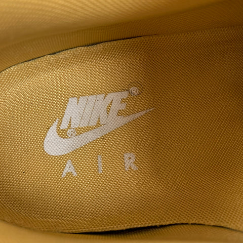 NIKE Air Max 90 Size 12 Gold Metallic Leather Lace Up Sneakers