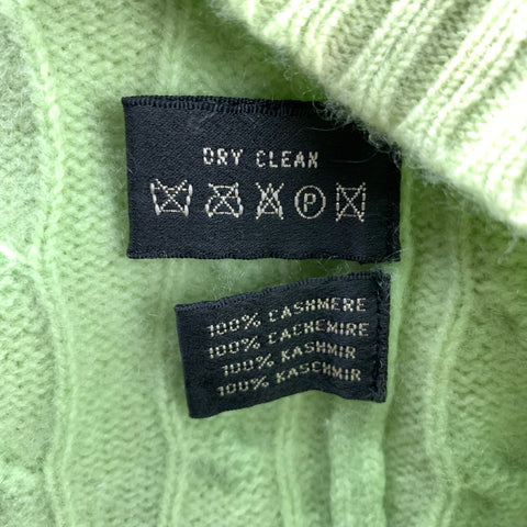 RALPH LAUREN Black Label Size S Chartreuse Knitted Cashmere Slim Fit Sweater
