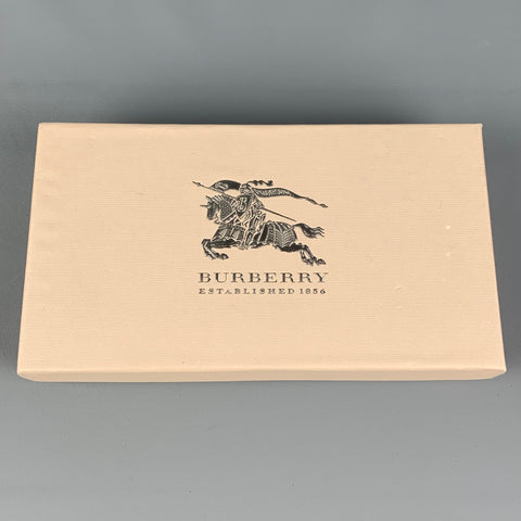 BURBERRY Grey Pebble Grain Leather Wallet
