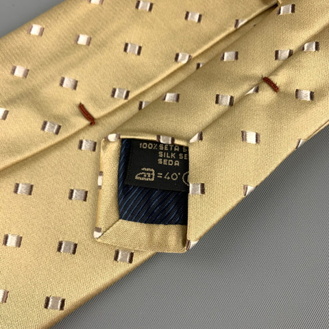 ERMENEGILDO ZEGNA Cravate En Soie Carrés Dorés