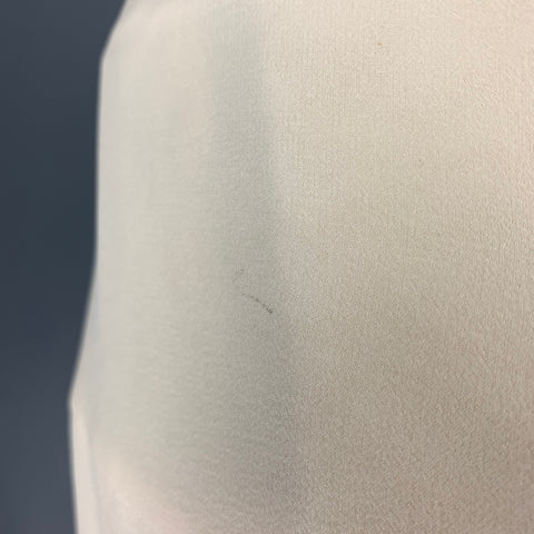 CHANEL Size 8 Cream Silk Pleated Skirt
