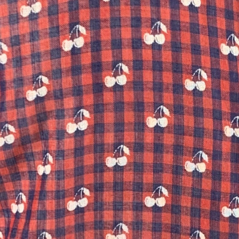 VIVIENNE WESTWOOD Size 36 Red White Blue Checkered Cotton Long Sleeve Shirt