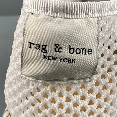RAG & BONE Size 12 White Natural Mesh Espadrille Loafers