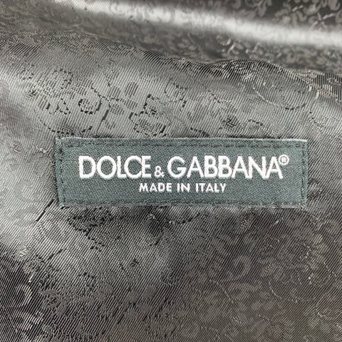DOLCE &amp; GABBANA Talla 48 Chaleco abotonado de mezcla de lana negro
