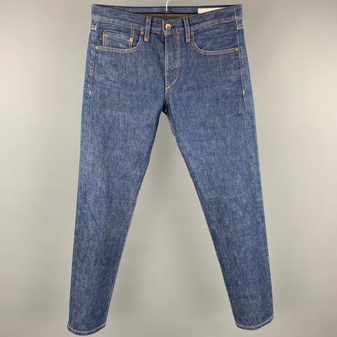 RAG & BONE Size 30 Indigo Contrast Stitch Selvedge Denim Button Fly Jeans