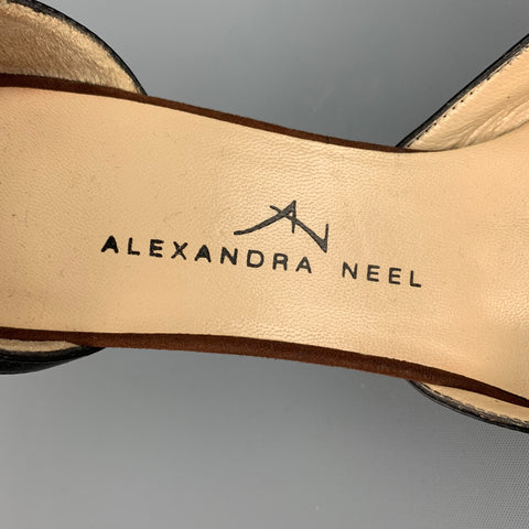 ALEXANDRA NEEL Size 6.5 Brown Suede D'Orsay Pumps