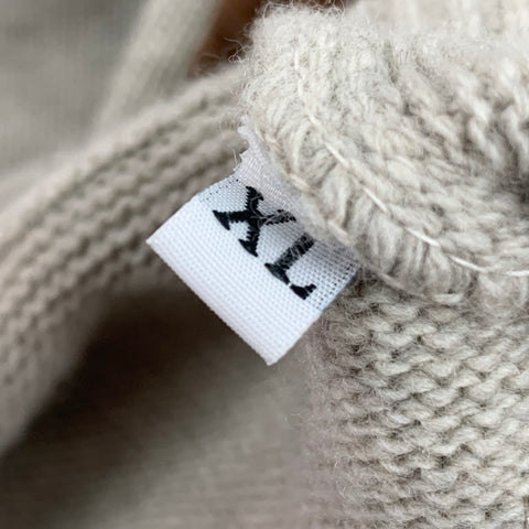 ALEXANDER MCQUEEN Size XL Grey Brown Knit Wool V-Neck Sweater